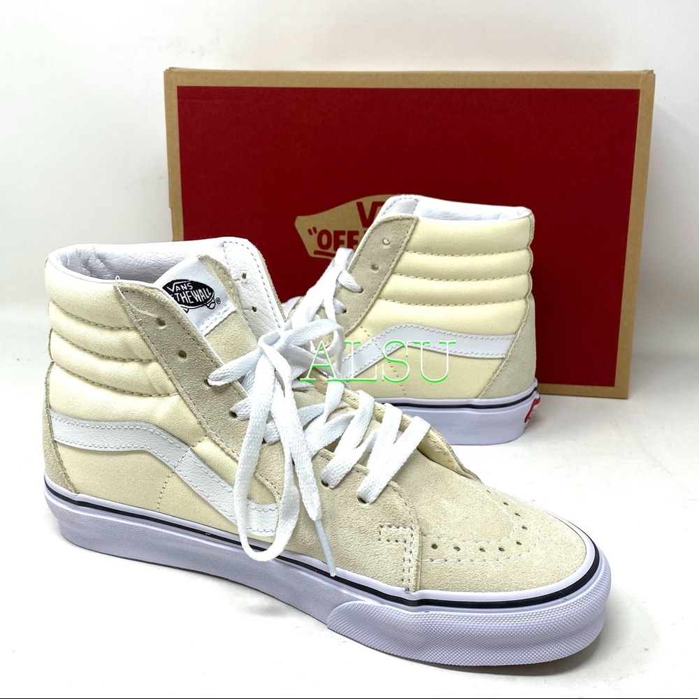 VANS SK8 -HI Classic Suede Canvas White Cream Women's Size 8 VN0A4U3CFRL - Picture 7 of 9